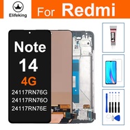 จอแอลซีดีสำหรับ Xiaomi Redmi Note 14 4G 24117RN76G 24117RN76E จอแสดงผลหน้าจอสัมผัสประกอบ Digitizer แ