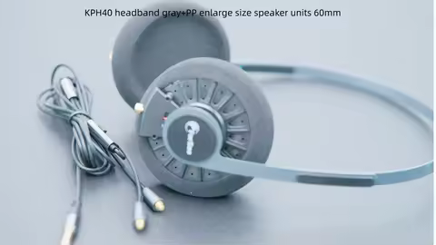 KPH40 Wired Headphone with Enlarged 60mm Speaker Driver HIFI Stereo Sound MMCX 3.5mm Audio Cable Int