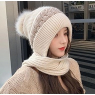 Women's Winter Scarf Beanie Hat