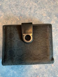 Ferragamo 黑色真皮銀包包（正品）
