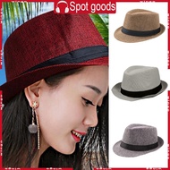 WIN Fedora for Men Classic 1920 Gangster Fedora Hats Black Bands Decorations