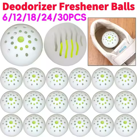 6-30PCS Deodorizer Freshener Balls Sneaker Deodorizer Ball Shoe Odor Eliminator Long-lasting Aromati