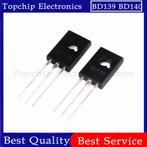 20Pcs/lot BD139 + BD140 Each 10pcs Transistor TO-126 NPN PNP 80V 1.5A TO126 Silicon Triode Transisto