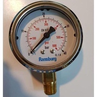 PRESSURE GAUGE 400 BAR (KG/CM2) RANSBURG RWS 411B 2.5'(INCH)