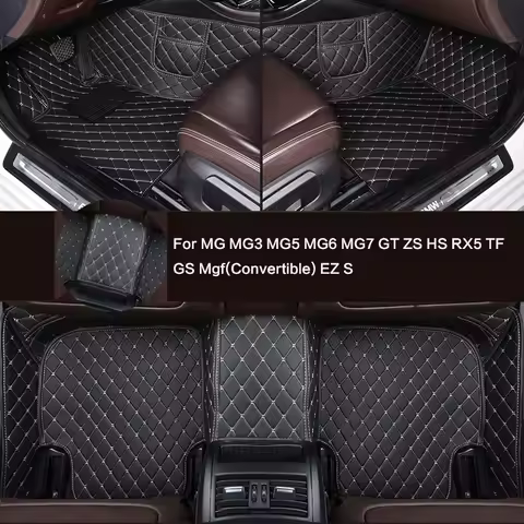 Custom Car Floor Mats Special Leather Carpet Car Accessories For MG MG3 MG5 MG6 MG7 GT ZS HS RX5 TF