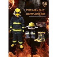 Fireman Suit Complete Set Boots/gloves/helmet