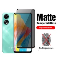 No Fingerprint Matte Tempered Glass For Oppo A98 A78 A58 A38 4G 5G 2023 Frosted Screen Protector Ful