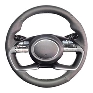 Artificial Leather Car Steering Wheel Cover for Hyundai AVANTE Santa Cruz Tucson Plug I20 Tucson CN7