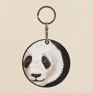 EMJOUR 雙面刺繡吊飾 - 熊貓 | 仿真刺繡