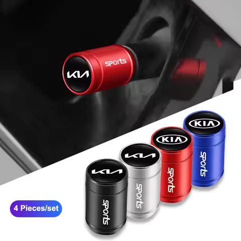 4Pcs Car Tire Valve Stems Cap Aluminum Tire Wheel Air Valve Cover For KIA K9 Sportage Niro K5 Carniv