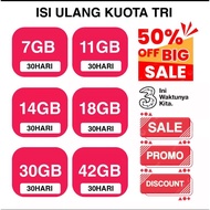 Kuota Tri  Bulanan 100GB / 150GB  DLL