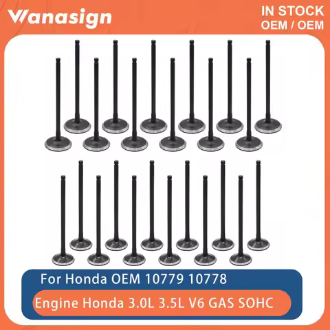 24PCS Engine Intake Exhaust Valve Set Fit 3.0 3.2 3.5 L For Honda Accord Saturn Acura CL 3.0L 3.2L 3