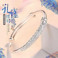 【Ship In 24H】手鐲女韓版不掉色手鐲女純銀不掉色古风 Aesthetic Bracelet Adjustable Bracelet 【亏本清仓】正品S999纯银手镯女手链银送妈妈送情人女友百