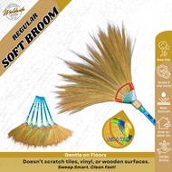 Regular Size Soft Broom Walis Tambo Makapal & Matibay Wood Handle Made in Baguio
