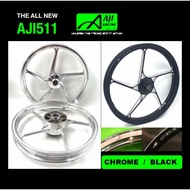 AJI Racing Sport Rim Forged Full Cnc Ver Sport Rim Hi-Quality FG511 Y15ZR / Y15 / Y16 Chrome sliver 