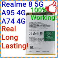(33W SuperVOOC Charge) NEW ORI Long Lasting Stable Battery BLP851 for Oppo A95 / A74 4G / Realme 8 5