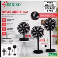 Omicko 12 inch 3in1 Super Strong Wind Fan, Can Stand/ Floor Table KA 1233