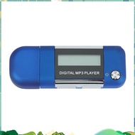 Mp3 Player 4GB U Disk Music Player Supports Replaceable AAA Battery, Recording (Blue)