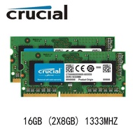 หน่วยความจำขนาดใหญ่16GB (8GBx2) DDR3 1333MHz (PC3-10600) SODIMM 204-Pin หน่วยความจำ RAM สำหรับแล็ปท็อป/Mac-CT2K8G3S1339M