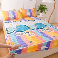 Cute Mattress Protector Cadar Queen Set Fitted Bedsheet Cotton Skin-friendly Fitted Sheet Bed Cover Queen King Size