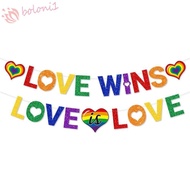 [READY STOCK] Lesbian Rainbow Bunting, Paper Streamer Pride Day LGBT Pride Flag Banner, Small Orname