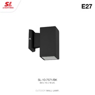 SL lighting โคมไฟติดผนัง ทรงสี่เหลี่ยม สีดำ รุ่นส่อง 1 ทาง และ 2 ทาง ให้แสงสว่างตามทางเดิน SL-10-757