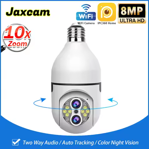 IPC360 Home 10X Zoom 4K 8MP E27 Bulb Camera Auto Tracking Indoor Video Surveillance Home Security Pr