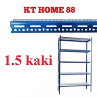 1.5 FEET 1-1/2" X 2-1/2" SLOTTED ANGLE BAR / BESI ANGLE RAK LUBANG / BESI RAK / DIY RAK