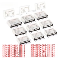 5Pcs/1Pc Power Relay HF49FD HF49FD-005 HF49FD-012 HF49FD-024 1H11 1H12 1H11T 1H12T DC 5V 124V 5A 4Pi