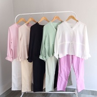 Set july blouse paired with feny pants (famine casual wear)