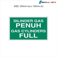 Cylinder Storage Signage Sticker 250x150 Safety Full Cylinder Gas Empty Cylinder Gas Silinder Gas