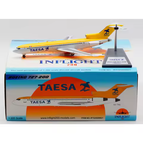 1:200 Alloy Collectible Plane Gift INFLIGHT IF722GD0921 TAESA Airlines Boeing B727-200 Diecast Aircr