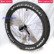 Roda sepeda BMX torpedo 20 sepeda 20in /ban sepeda ukuran .20 x 2.125 torpedo tinggal pasang cocok u
