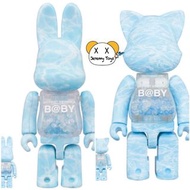 現貨最後1對【兔貓千秋再襲】Bearbrick rabbrick  nyabrick water crest ny baby 水波紋千秋兔貓 400%+100%set