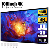 Màn hình máy chiếu GOOJODOQ Màn chiếu phản quang 100/80inch hỗ trợ HD 2K/4K chống chói chất liệu chố