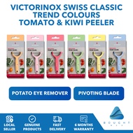 Victorinox Swiss Classic Trend Colours Tomato &amp; Kiwi Peeler Stainless Serrated Double Edge