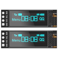 MakerFocus 2pcs I2C OLED Display Module 0.91 Inch I2C SSD1306 OLED Display Module Blue I2C OLED Scre
