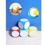 1pc Jumbo EVA Dry Erase Dice 2.5 Inch Writable Message Board Cube For Classroom, Office & Games Six-