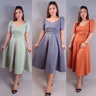 filipiniana dress ♞Puffsleeve Filipiniana Midi Formal Dress♤