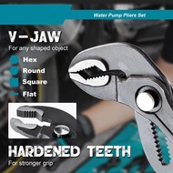 Water Pump Plier Adjustable Quick-Release Push Button Steel Groove Joint Plier 1PC Opening Wrench To