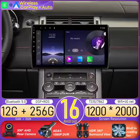 Android 16 For Land Range Rover Evoque L538 2012 - 2018 Car Multimedia Player Wireless Carplay Radio