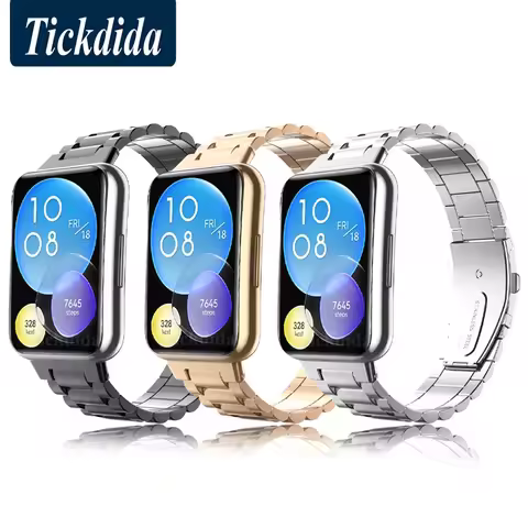Metal Strap For Huawei Watch FIT 2 Strap Accessories replacement watchband Steel metal bracelet Corr