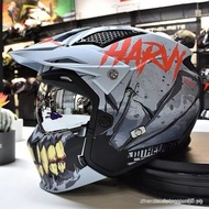 Spain MT Street Fighter Combination Helmet Motorcycle Helmet Retro Detachable Half Helmet Full Face 