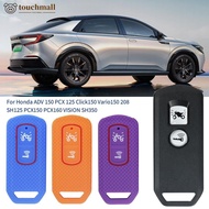 TOUCHMALL 2 Button Key Silicone Remote Key Cover Shell Case Protector For Honda ADV 150 PCX 125 Click150 Vario150 208 SH125 PCX150 PCX160 VISION SH350 D5G3