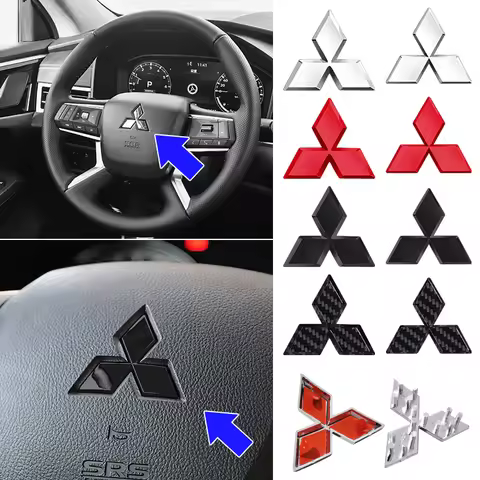 ABS Car Inner Steering Wheel Center Sticker Badge For Mitsubishi asx outlander xl 3 lancer pajero 4 