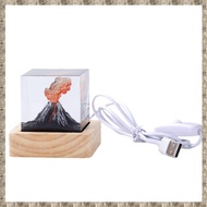 (RSDF) Volcanic Night Light USB Simulated Volcano Effect Light Volcano Lava Lamp for Room Decor