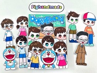 Đồ chơi bóc dán DORAEMON Gacha | Cuộc sống hàng ngày Nobita Shizuka Jaian Suneo | Búp bê giấy