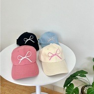 COD Available Cute baseball cap ribbon cap hat Women's fashion ribbon Cute Beautiful