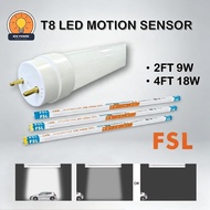 FSL T8 LED Motion Sensor Tube 2FT 9W / 4FT 18W | 4000K/6500K | SIRIM Approved — Auto On/Off Dimmable