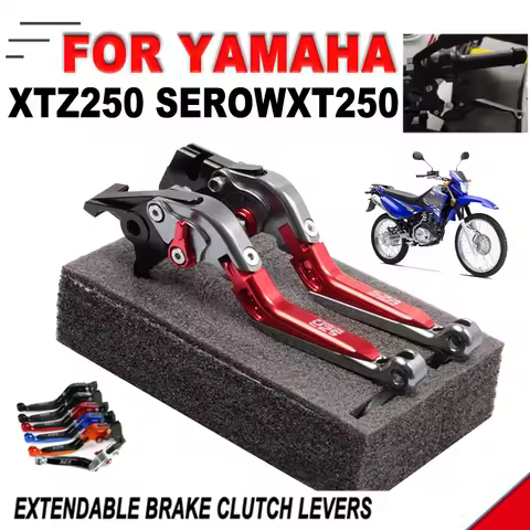 XTZ250 Motorcycle Accessories adjustable Folding Extendable Brake Clutch Levers For Yamaha XTZ250 XT